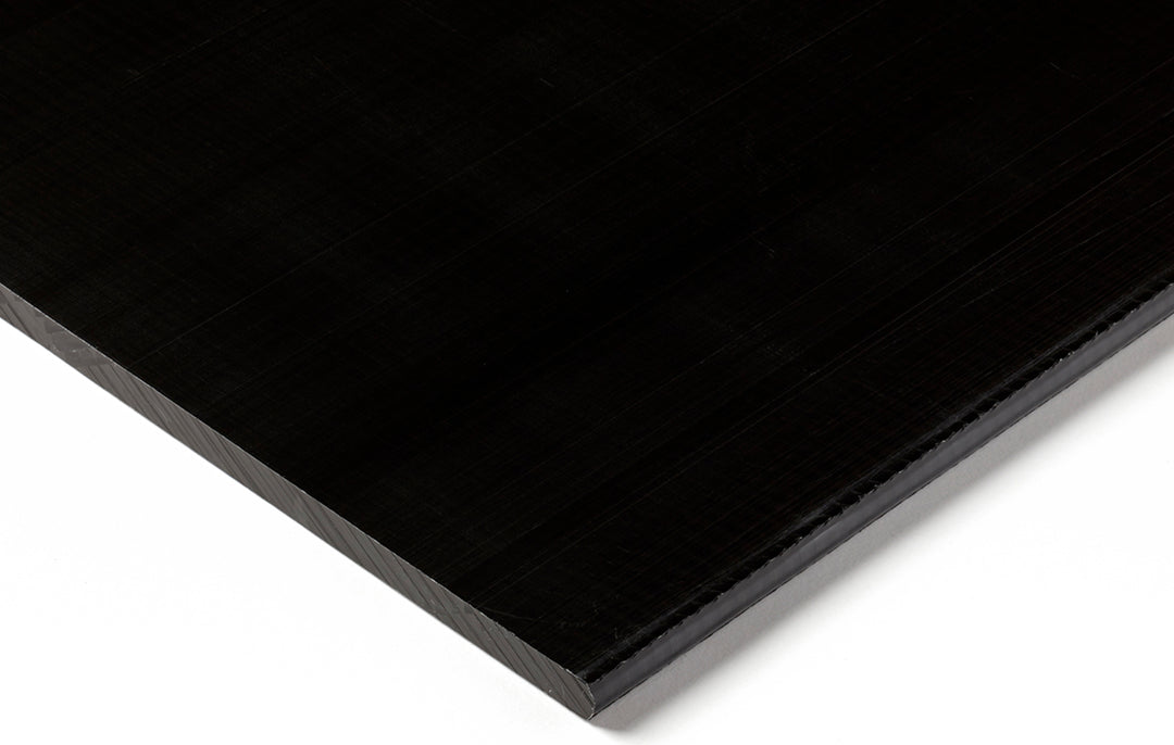 TieDex UK Black POM Plastic Sheet, 500 mm x 300mm x 60 mm