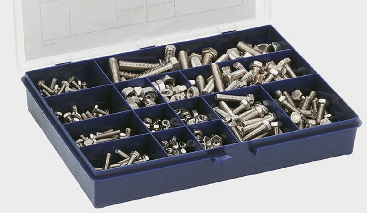 TieDex UK Stainless Steel 624 Piece Hex Drive Screw/Bolt & Nut Kit