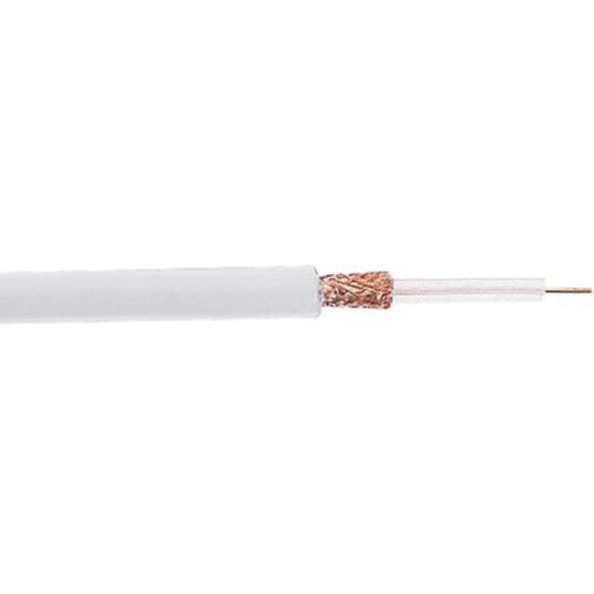 TieDex UK 75 Ω Coaxial Cable Screened, 100 m, 21 AWG White
