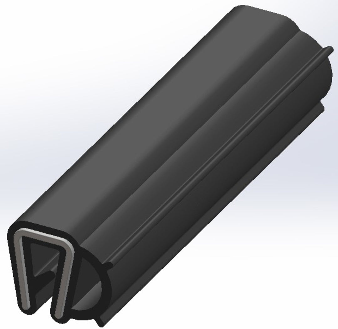 TieDex UK Black Ethylene Propylene Diene Monomer Edge Protection, 20 m