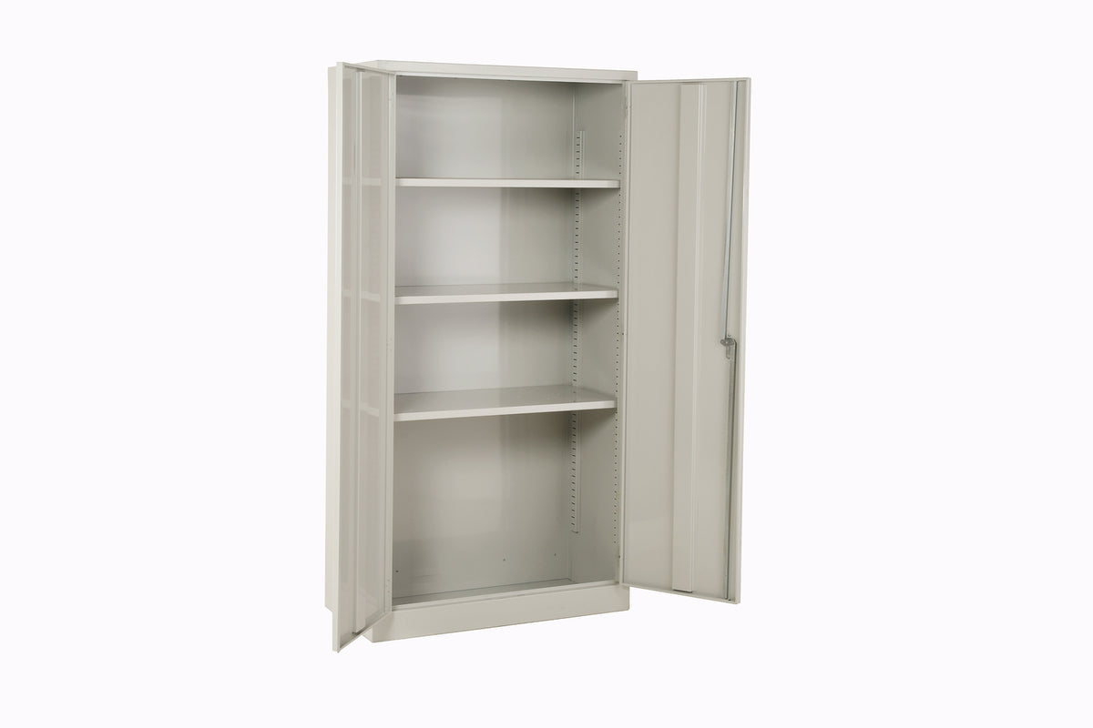TieDex UK Grey Mild Steel Lockable 2 Door Cabinet, 1.83 m x 915mm x 457 mm