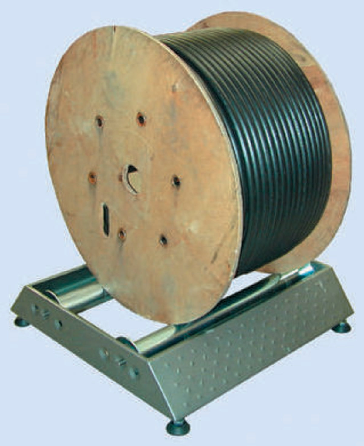 TieDex UK Cable Drum Roller, 1-Shelves, 50 m, Aluminium, Steel Cable Drum Roller