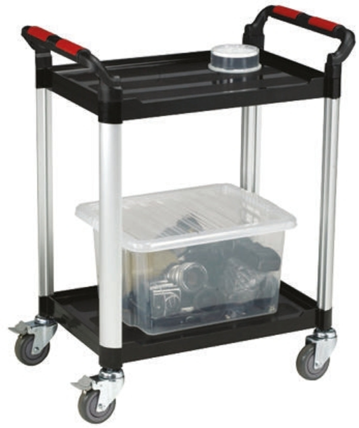 TieDex UK 2 Aluminium Rubber Trolley, 630 mm, 100 kg Load, 424 mm