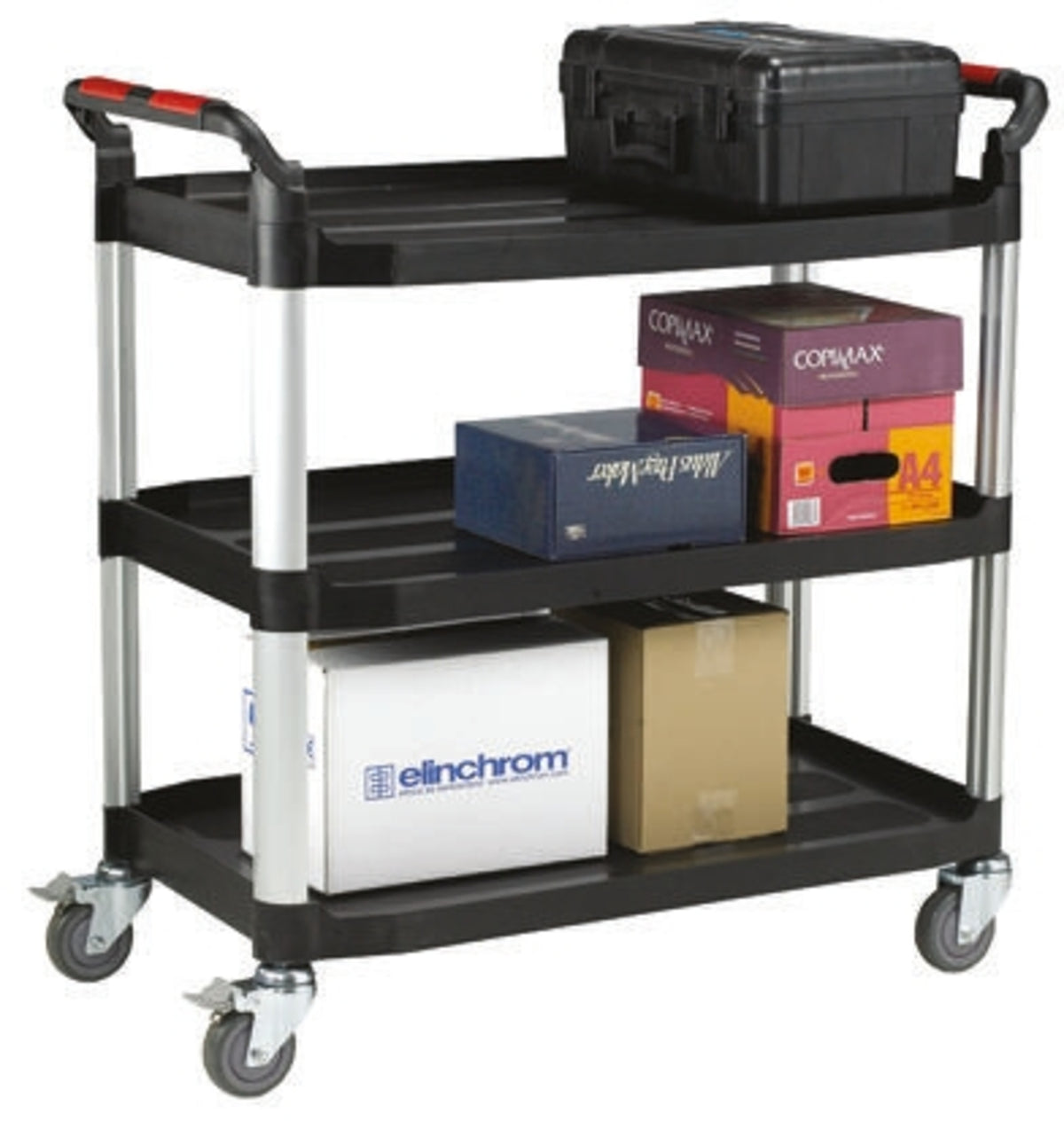 TieDex UK 3 Thermoplastic Rubber Trolley, 866 mm, 200 kg Load, 500 mm