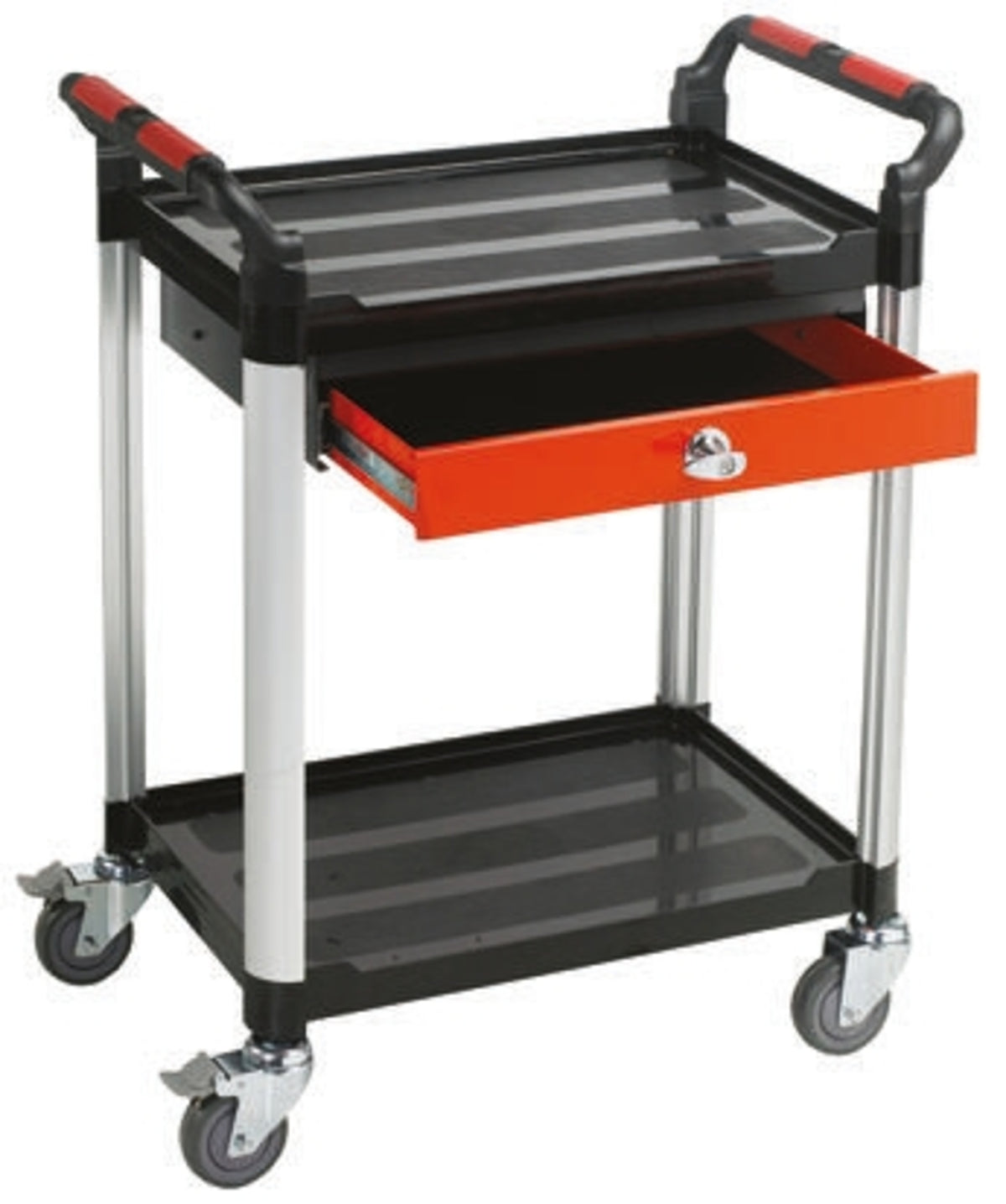 TieDex UK 2 Aluminium Rubber Trolley, 630 mm, 100 kg Load, 424 mm