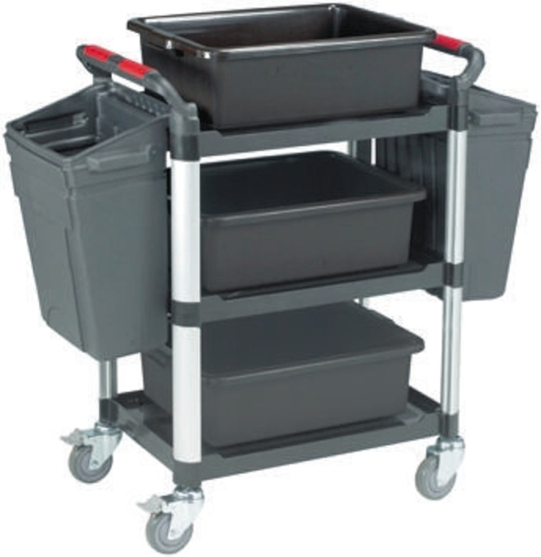 TieDex UK 3 Aluminium Rubber Trolley, 630 mm, 150 kg Load, 424 mm