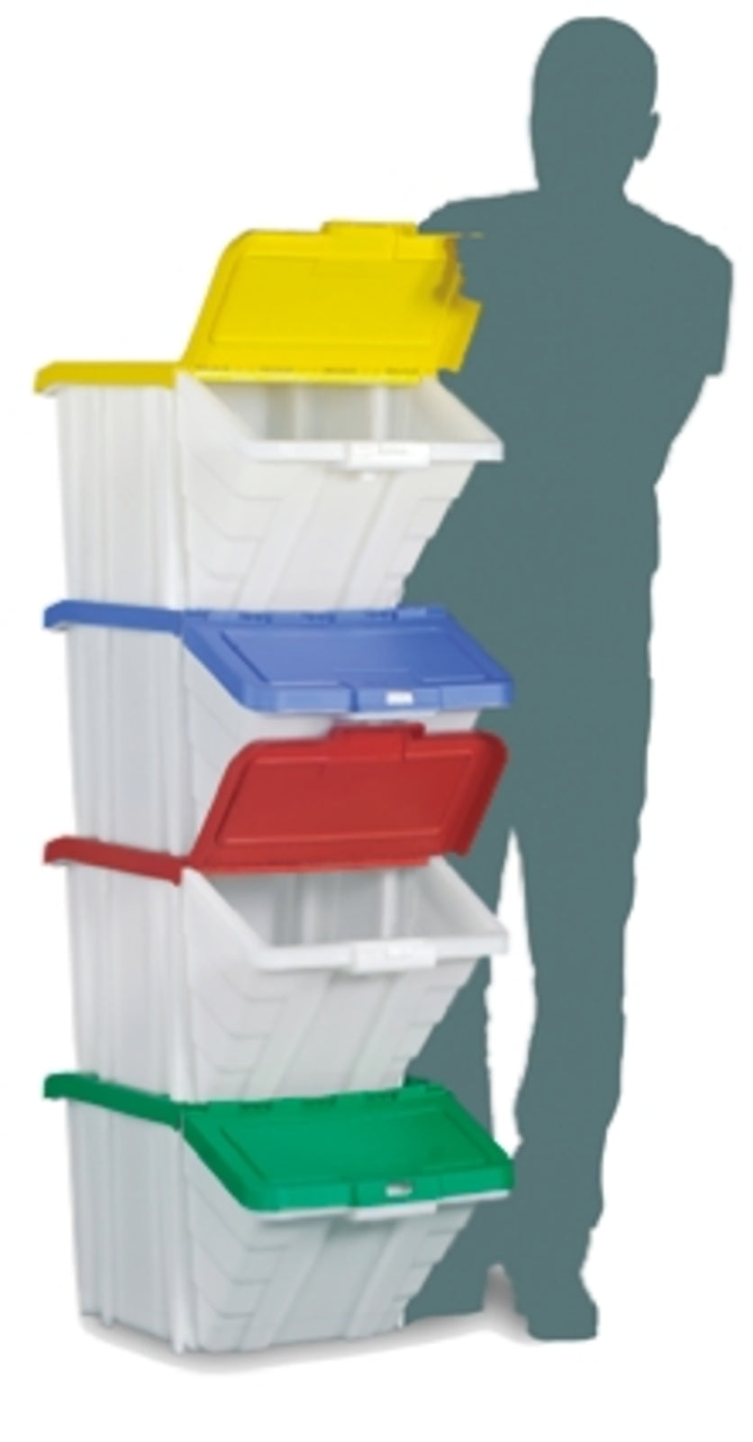 TieDex UK 50L Blue Polypropylene Recycle Bin, 345 mm x 400mm x 635 mm