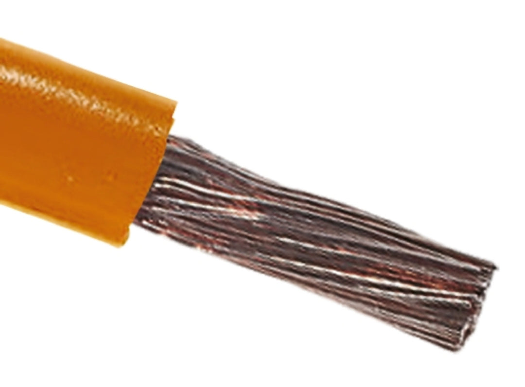 TieDex UK Orange 10 mm² Hook Up Wire, 8 AWG, 80 x 0.4 mm, 400 μm core strands, 100 m, Polyvinyl Chloride