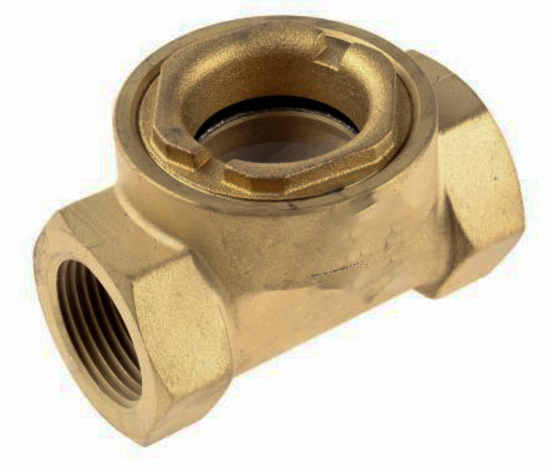 TieDex UK Brass Threaded Threaded BSP Sight Glass Non Return Valve 1 in, 12 bar