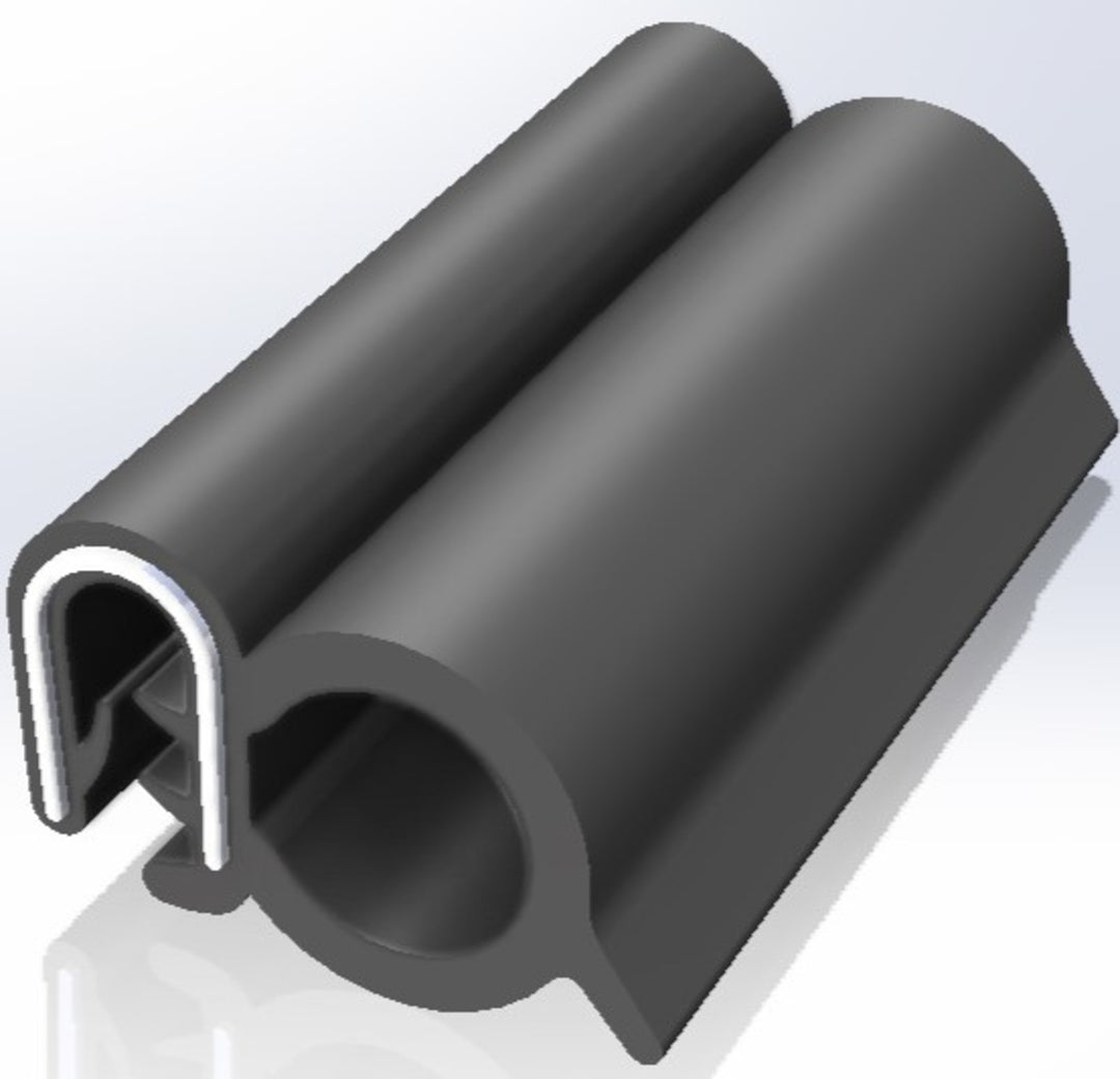 TieDex UK Black Ethylene Propylene Diene Monomer Edging Strip, 20 m