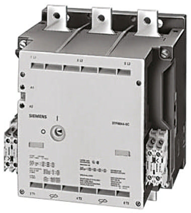 Siemens 3TF6 Contactor, 24V dc Coil, 3-Pole, 700 A, 335 kW 24V dc, 3 NO, 400V ac