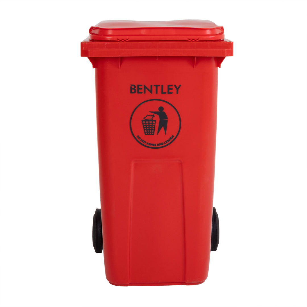 TieDex UK 240L Red Flip Polypropylene Waste Bin