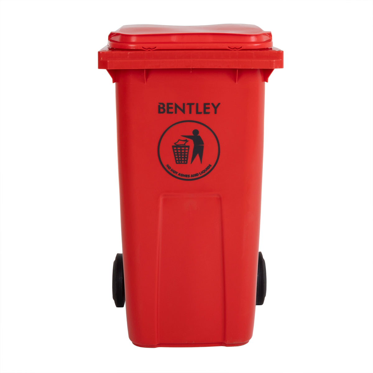 TieDex UK 240L Red Flip Polypropylene Waste Bin