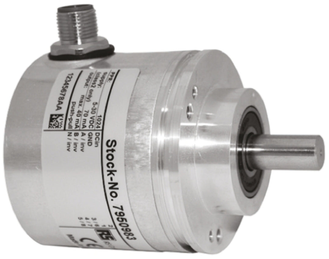 TieDex UK Incremental Incremental Encoder 30V dc, 5000 ppr ppr, HTL Inverted Signal, Solid Type, 10 mm Shaft