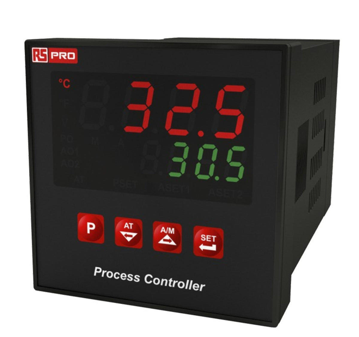 TieDex UK Panel Mount PID Temperature Controller, 3 Output Relay, SSR 240V ac On-Off