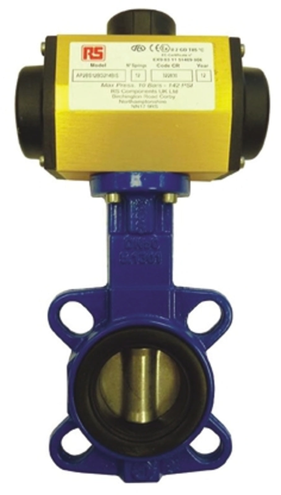 TieDex UK Butterfly type Pneumatic Actuated Valve, 16 bar