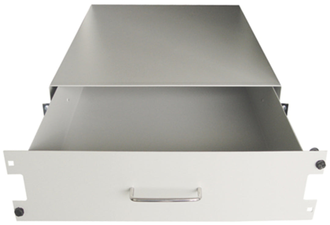 TieDex UK Grey Drawer, 3 U, 35kg Load, 483mm x 500 mm