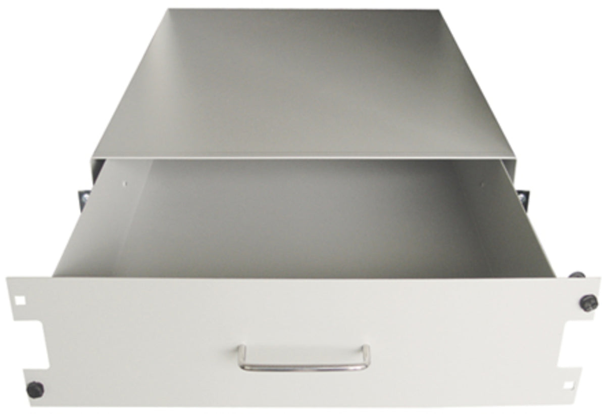 TieDex UK Grey Drawer, 3 U, 35kg Load, 483mm x 500 mm