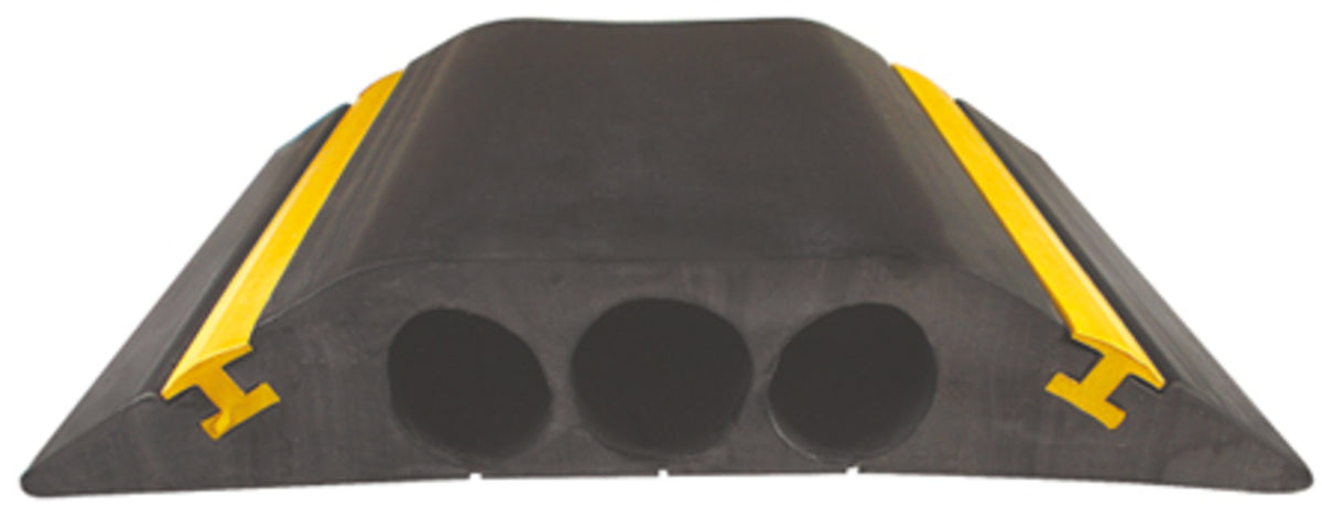 TieDex UK 4.5 m Black, Yellow Cable Cover in Rubber, 23 mm ID