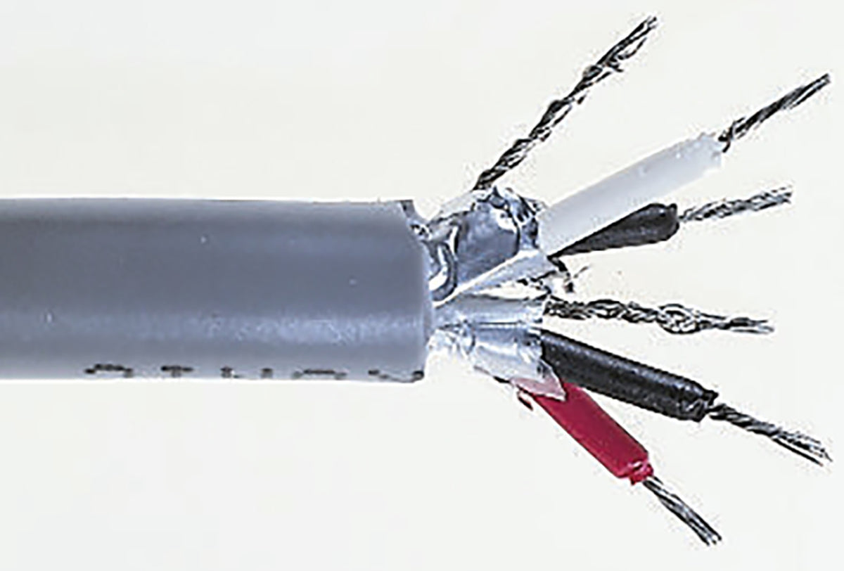 TieDex UK Data Cable 2 Pairs 4 Cores 0.22 mm² 100 m Grey Sheath Polyvinyl Chloride