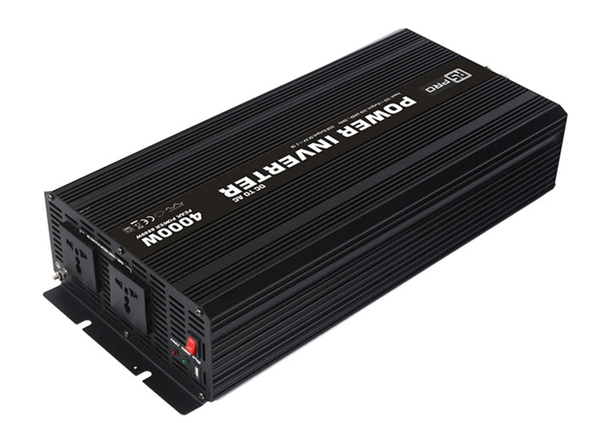 TieDex UK Power Inverter, 12V dc Input, 230V ac Output