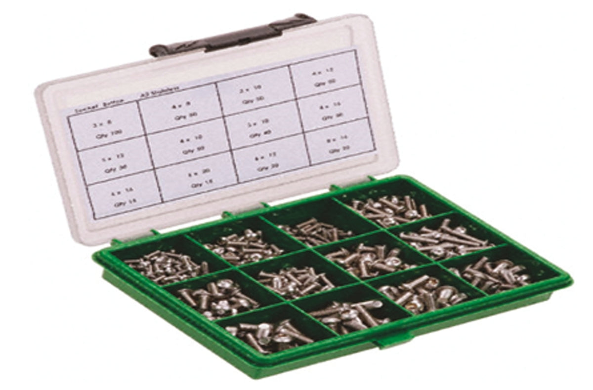 TieDex UK Stainless Steel 431 Piece Hex Socket Drive Cap Screw Drive Screw/Bolt Kit