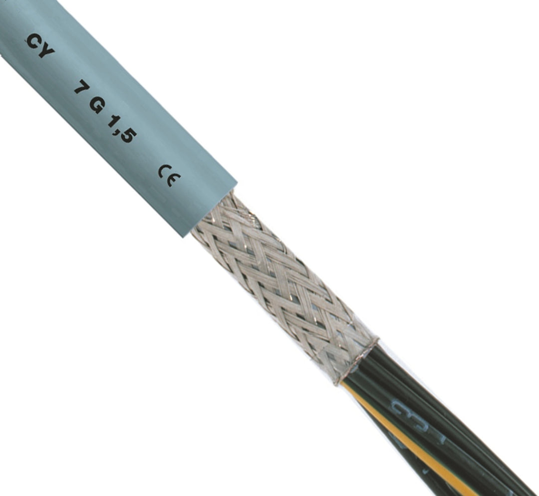 TieDex UK Control Cable, 12 Cores 0.75mm² 18 AWG, 50 m, Screened Stranded, Grey Polyvinyl Chloride Sheath