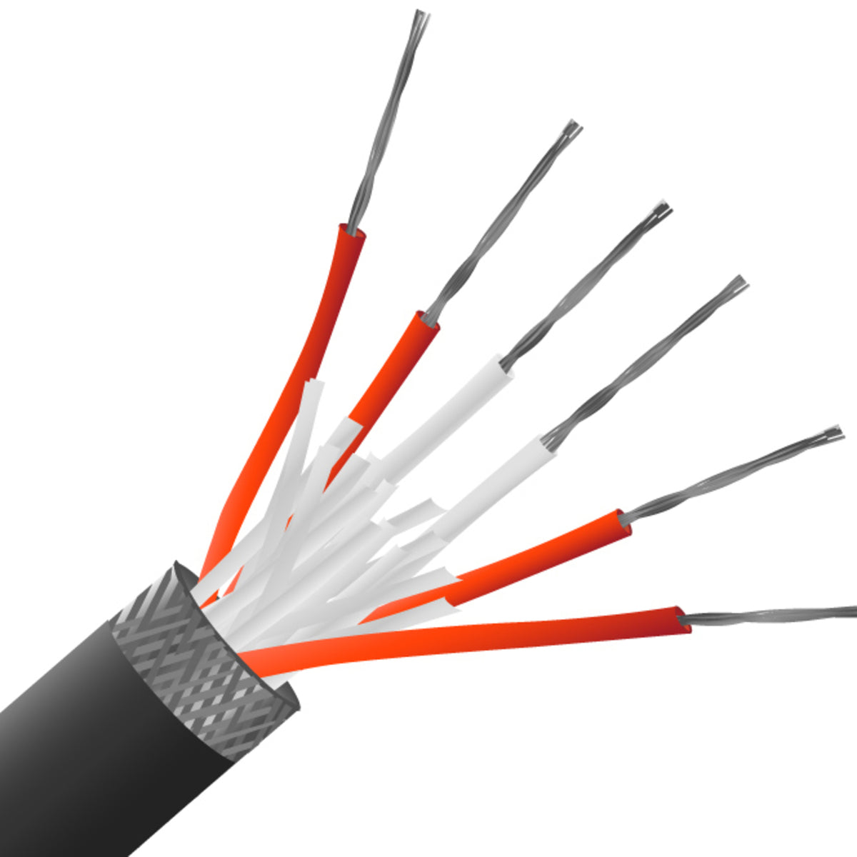 TieDex UK Type RTD Resistance Thermometer Detector Wire, Screened 50 m, Perfluoroalkoxy Alkane Insulation, 260 °C Max, 7 x