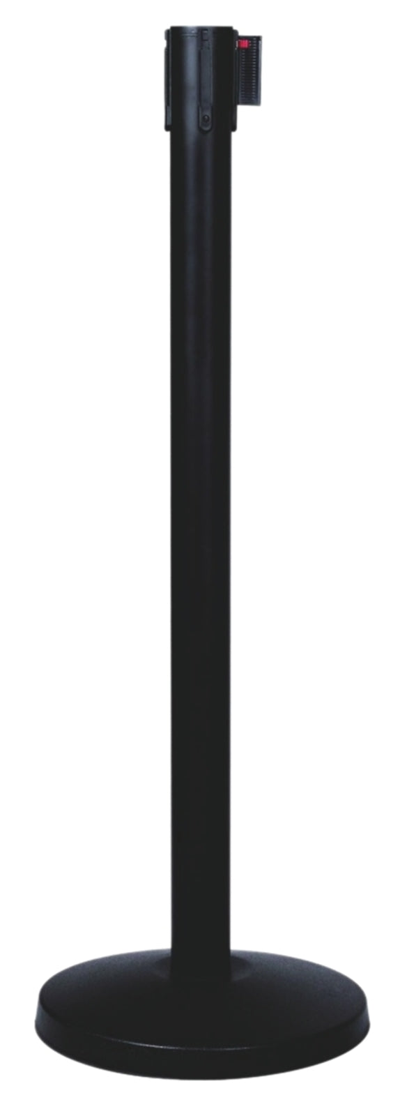 TieDex UK Safety Barrier, Black Tape, Stainless Steel, Polyester, Retractable Barrier, 2.8 m