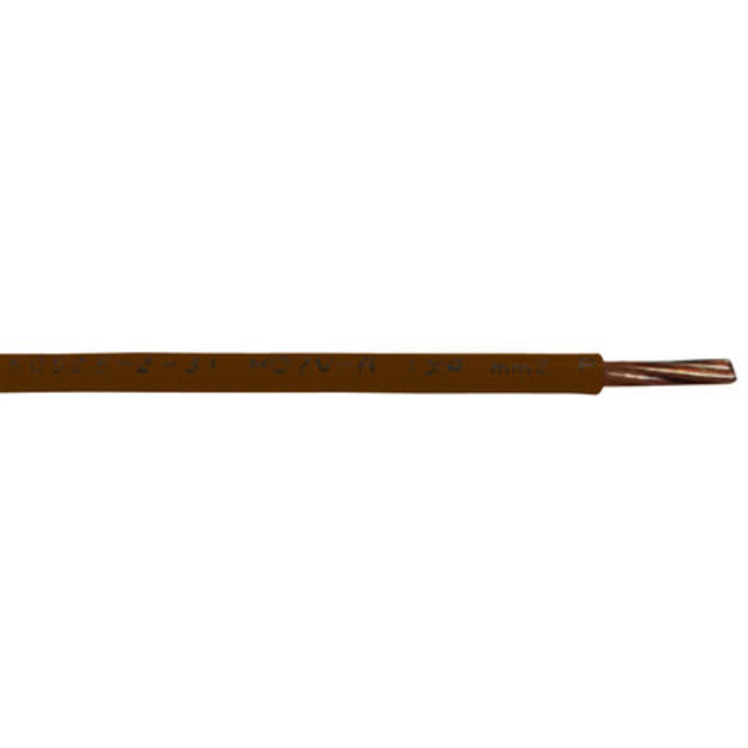 TieDex UK 6491X Series Brown 6 mm² Hook Up Wire, 10 AWG, 7/1.03 mm, 1.03 mm core strands, 100 m, Polyvinyl Chloride