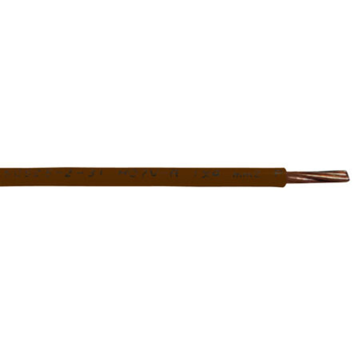 TieDex UK 6491X Series Brown 6 mm² Hook Up Wire, 10 AWG, 7/1.03 mm, 1.03 mm core strands, 100 m, Polyvinyl Chloride