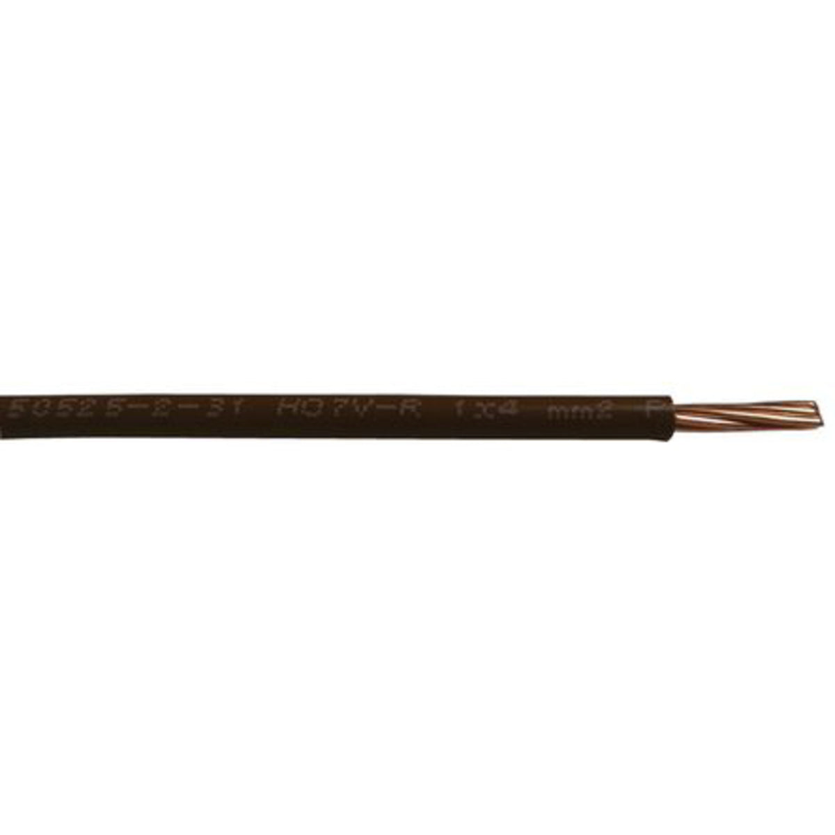TieDex UK H07V-R Series Black 6 mm² Hook Up Wire, 10 AWG, 7/1.03 mm, 1.03 mm core strands, 100 m, Polyvinyl Chloride