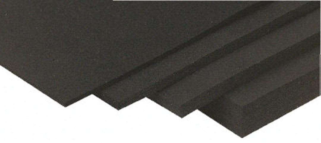 TieDex UK Black Ethylene Propylene Diene Monomer Rubber Sheet, 1.2 m x 1.2m x 1.5 mm, 100 °C