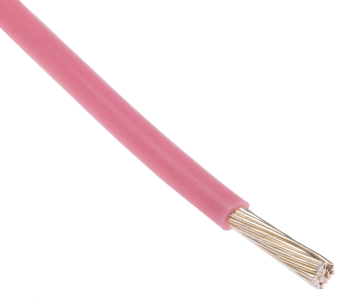 TieDex UK Pink 0.34 mm² Hook Up Wire, 22 AWG, 19 x 0.15 mm, 150 μm core strands, 100 m, Polytetrafluoroethylene