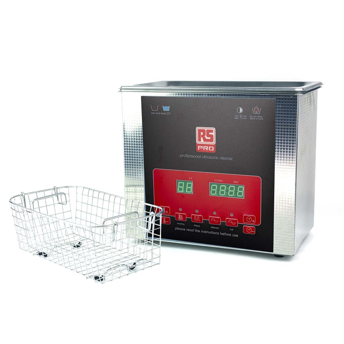 TieDex UK Ultrasonic Cleaner, 100 W, 3L
