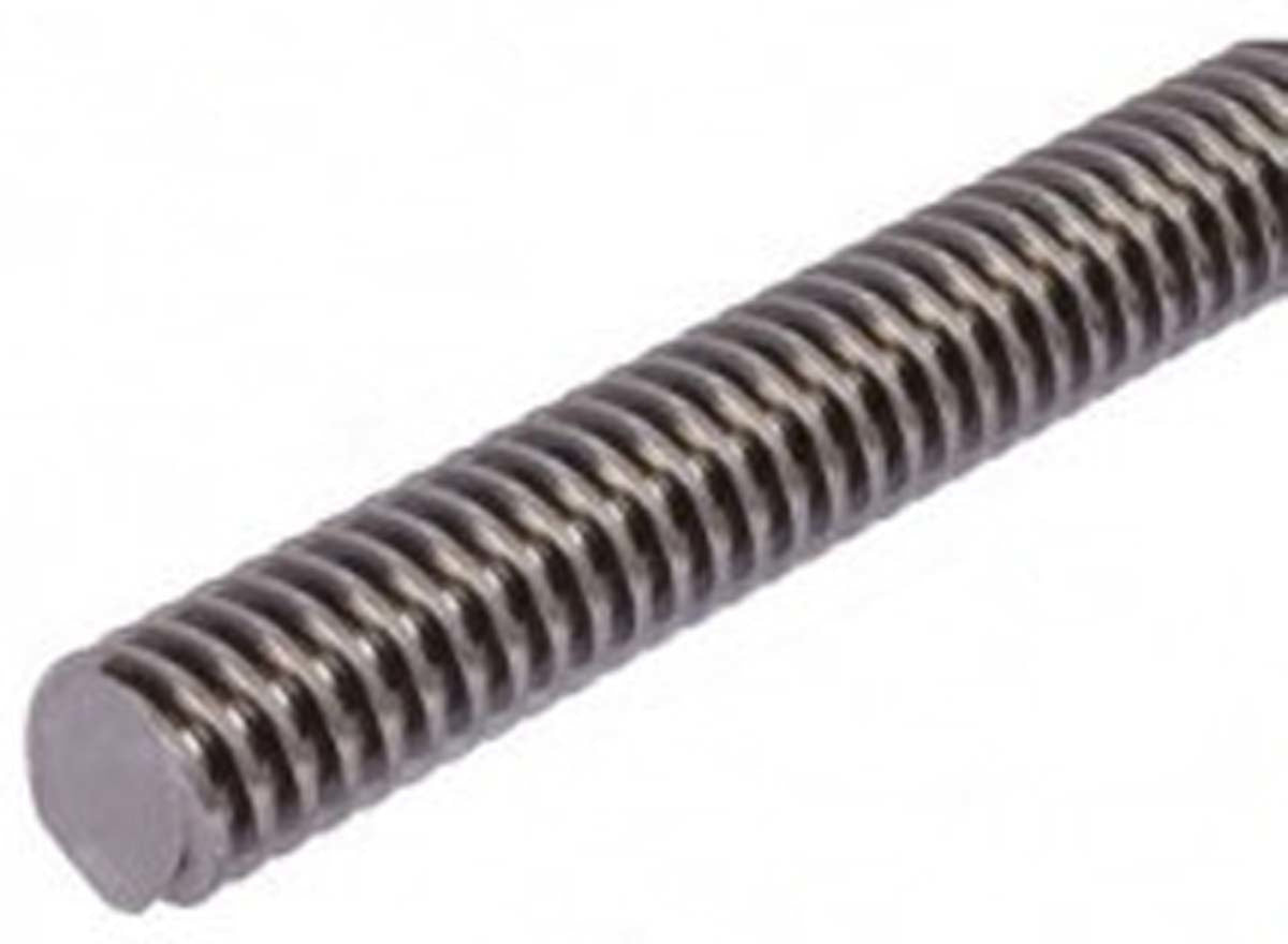 TieDex UK Lead Screw, 20 mm Shaft Diam., 1 m Shaft Length