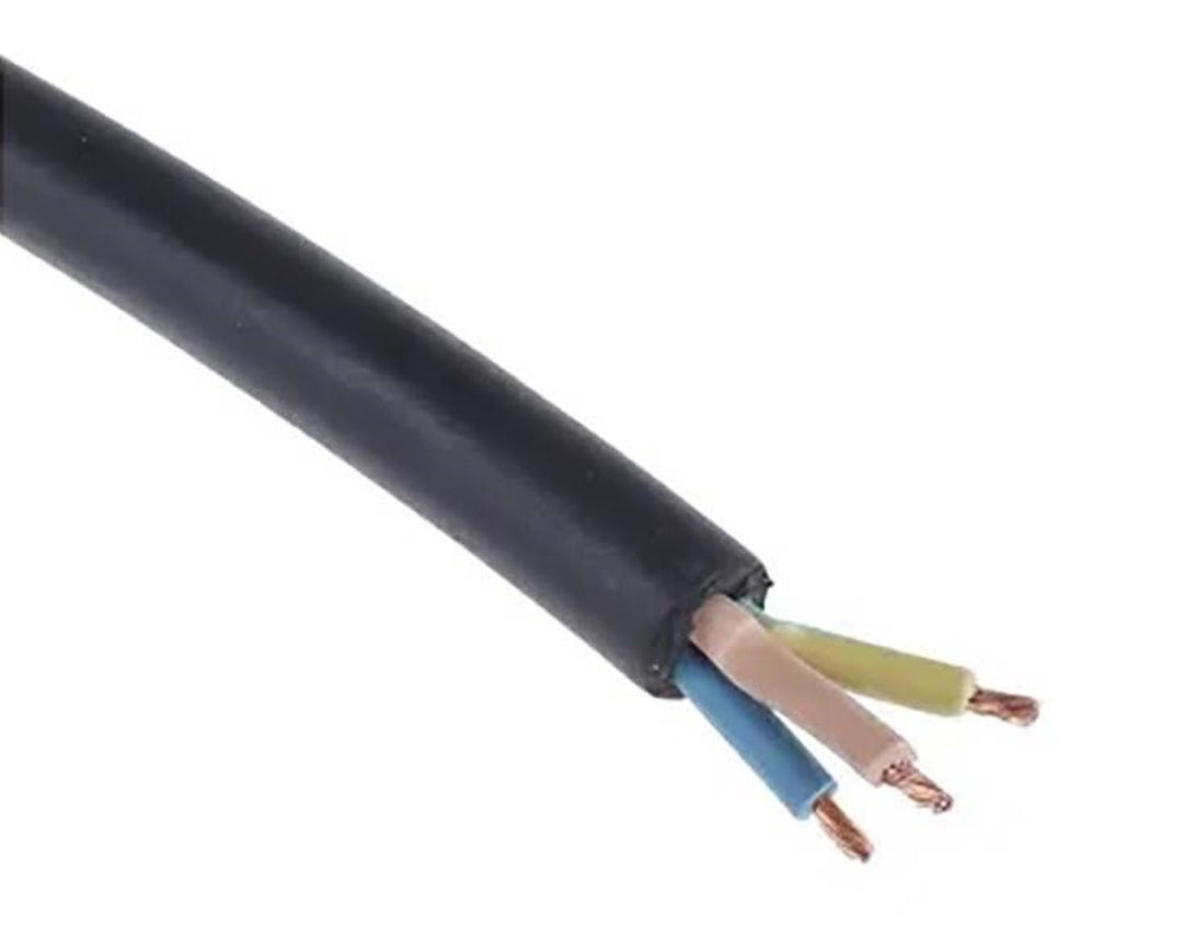 TieDex UK H05RR-F 4 Core Power Cable, Black 1mm² 60 °C, 100 m CPE