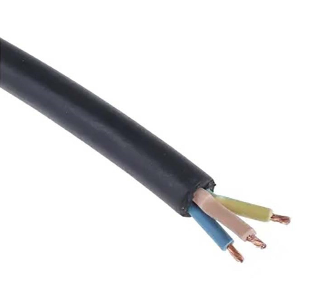 TieDex UK H05RR-F 4 Core Power Cable, Black 1.5mm² 60 °C, 100 m CPE