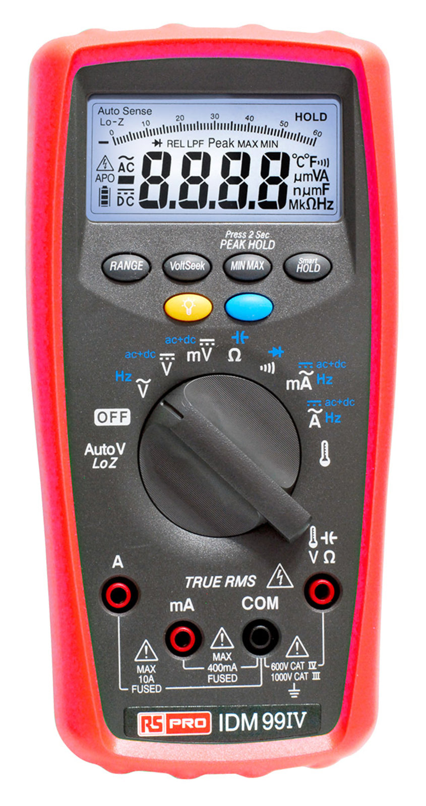 TieDex UK IDM99IV Handheld Multimeter True RMS, 10 A ac, 10 A dc, 1 kV ac