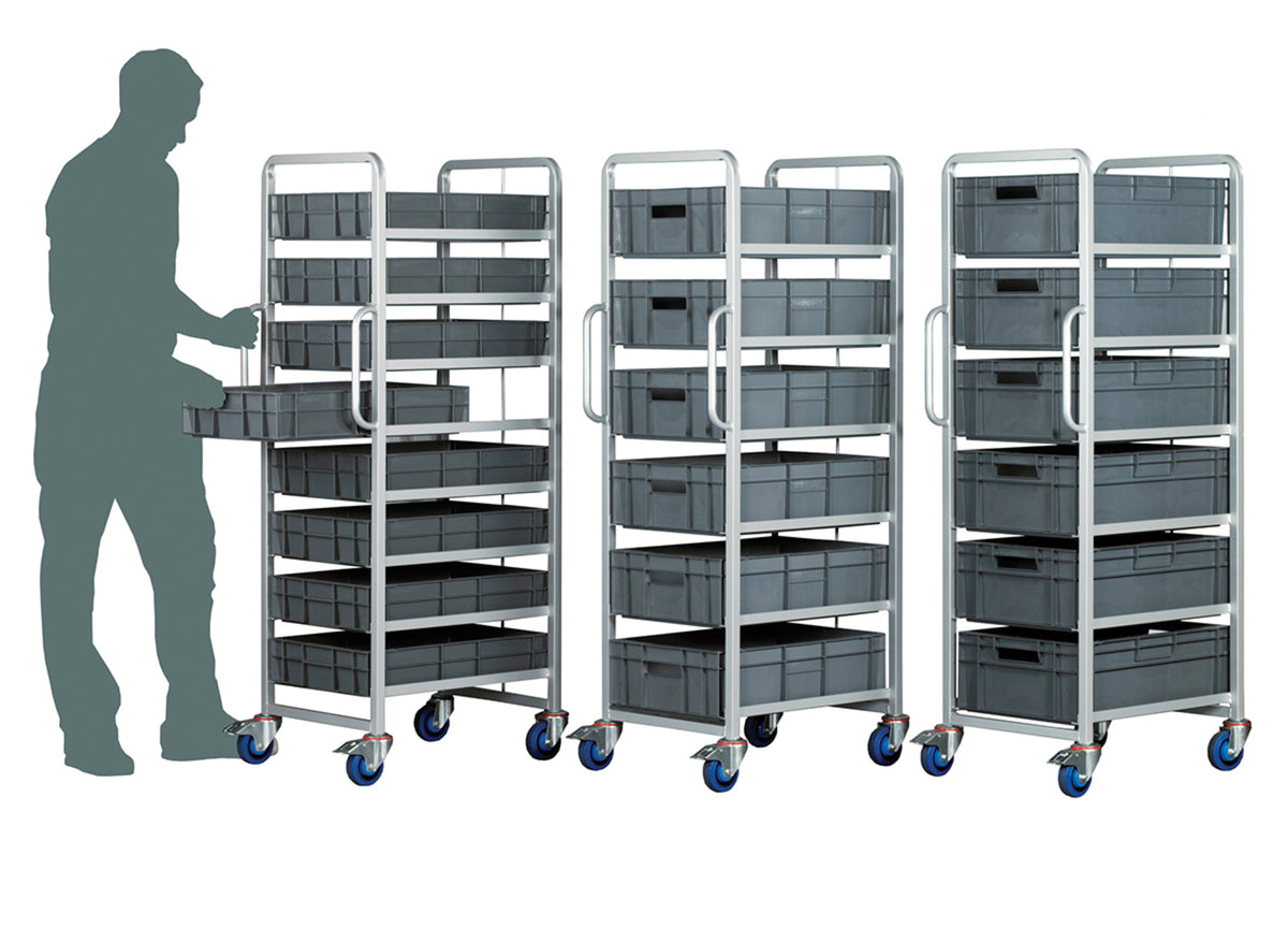 TieDex UK 6 Steel Rubber Trolley, 600 mm, 250 kg Load, 400 mm
