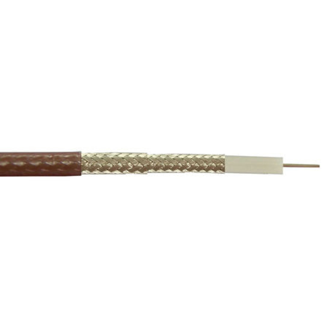 TieDex UK 50 Ω Coaxial Cable, 100 m, 18 AWG Brown