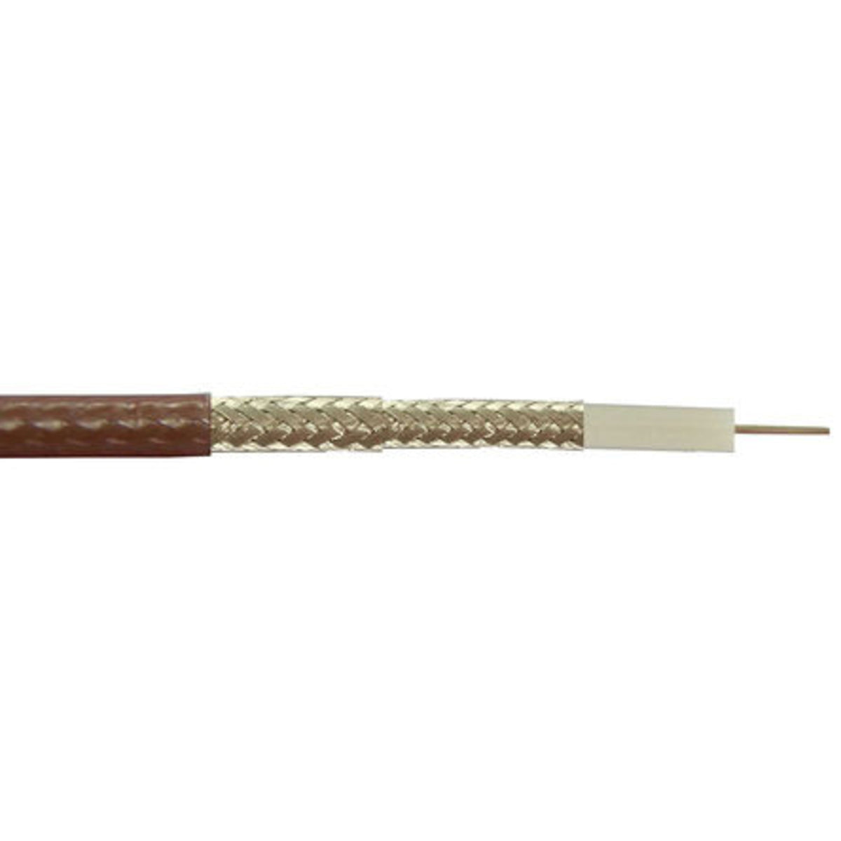 TieDex UK 50 Ω Coaxial Cable, 100 m, 18 AWG Brown