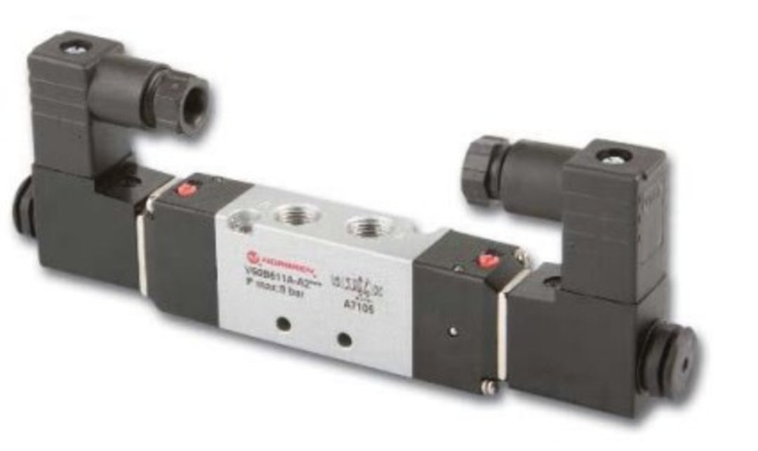 TieDex UK Pneumatic Solenoid Valve - 5/2 Solenoid G 1/8 24V dc