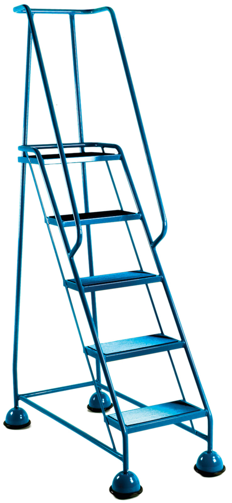 TieDex UK 5 Tread Steel, Ribbed Rubber Steps 1.27m Platform Height, Blue