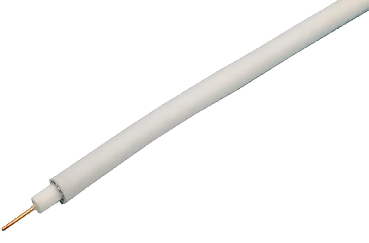 TieDex UK 75 Ω SDI Coaxial Cable, 250 m White