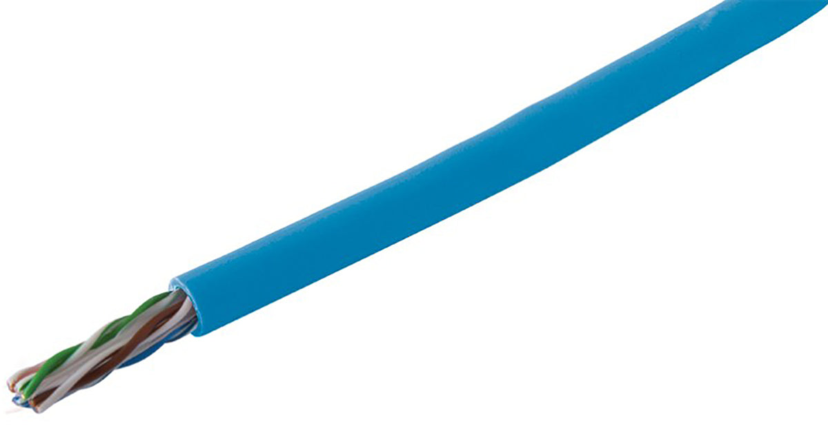 TieDex UK Cat6 Ethernet Cable, 305 m, Blue, U/UTP PVC