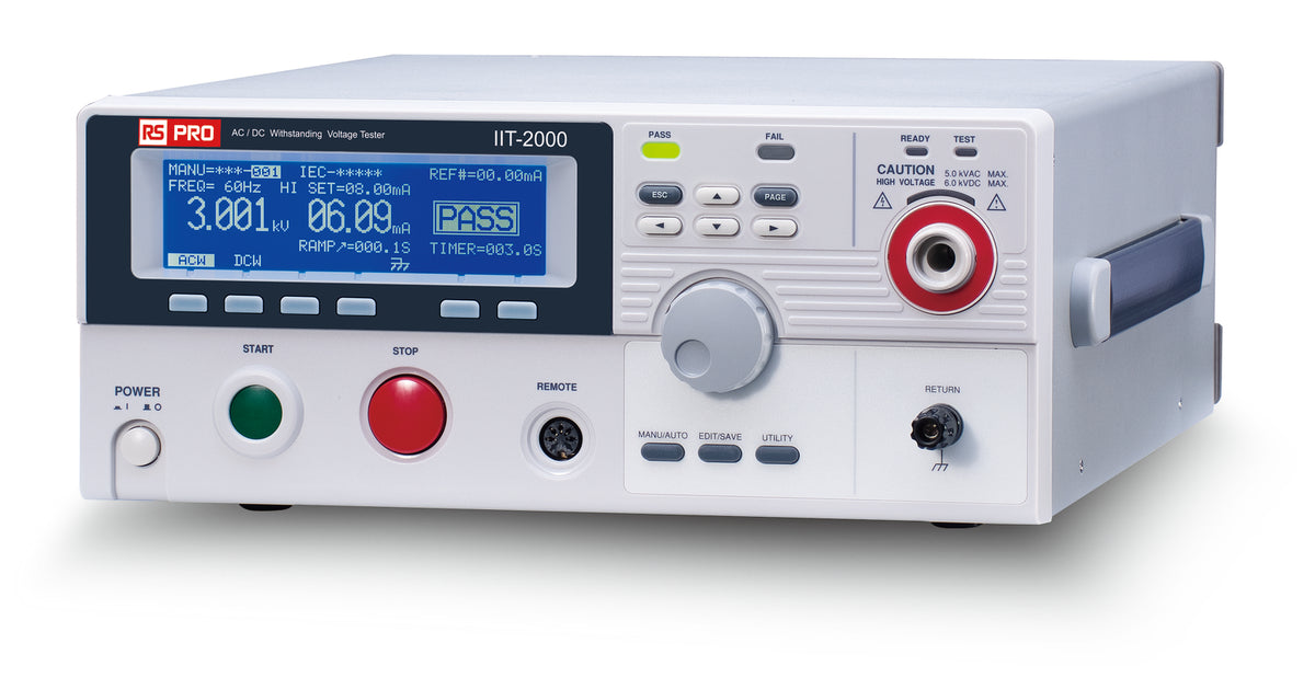 TieDex UK IIT2000 Dielectric Strength Tester, 50 V Min, 6000 V dc Max, 9500