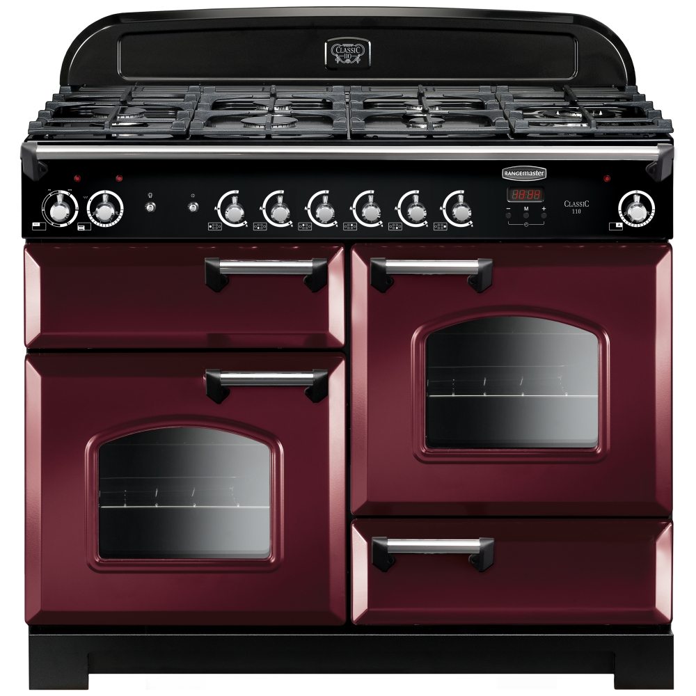 Rangemaster CLA110DFFCY/C Classic 110cm Dual Fuel Range Cooker 116800 – CRANBERRY