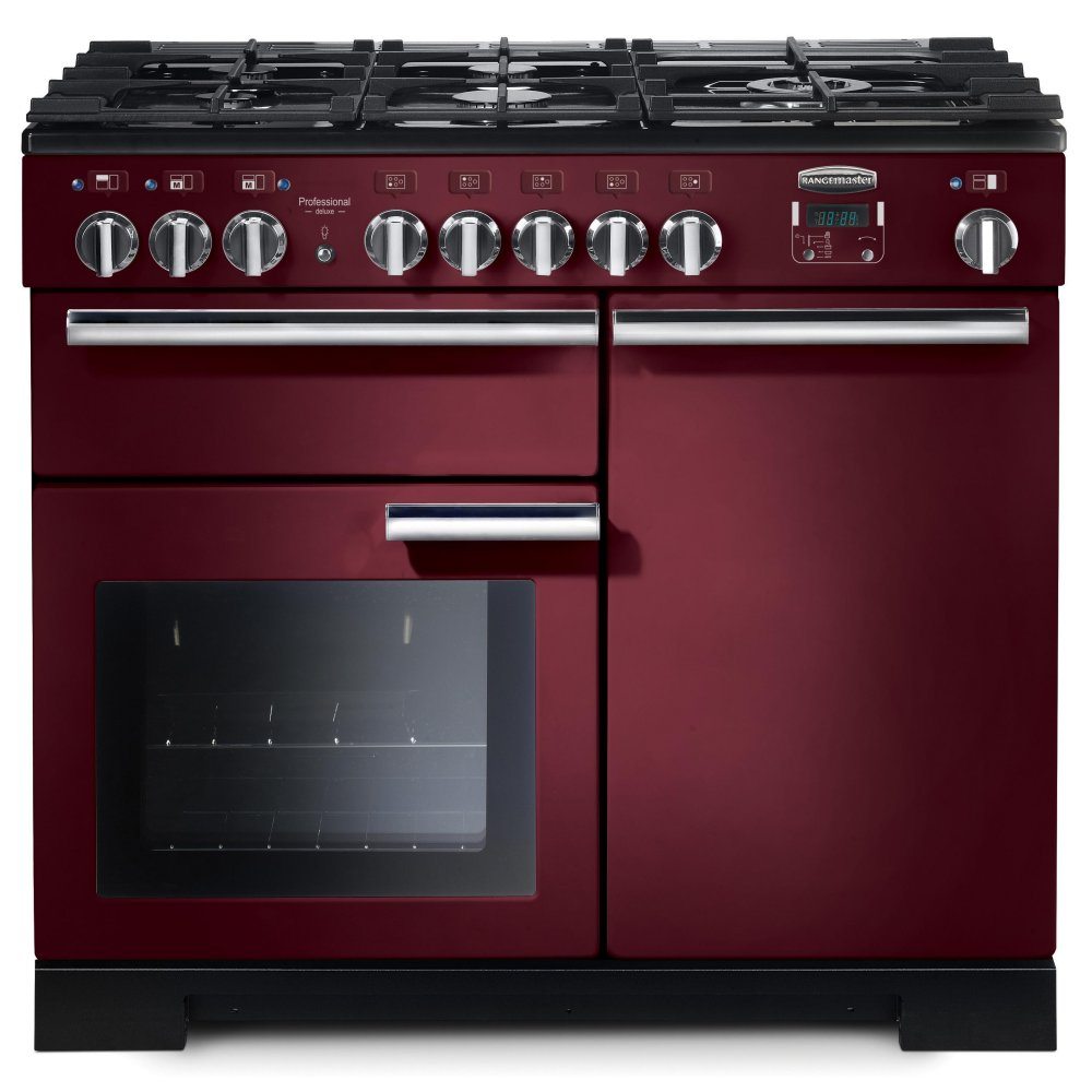 Rangemaster PDL100DFFCY/C Professional Deluxe 100cm Dual Fuel Range Cooker 97580 – CRANBERRY