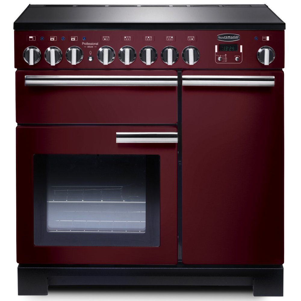 Rangemaster PDL90EICY/C Professional Deluxe 90cm Induction Range Cooker 97890 – CRANBERRY